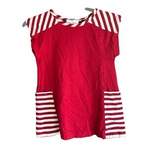 Hanna Andersson size 80 (18-24 month) red with stripe pocket dress